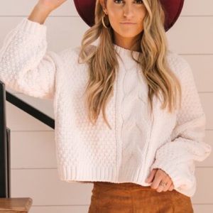 Sadie & Sage ivory pullover sweater